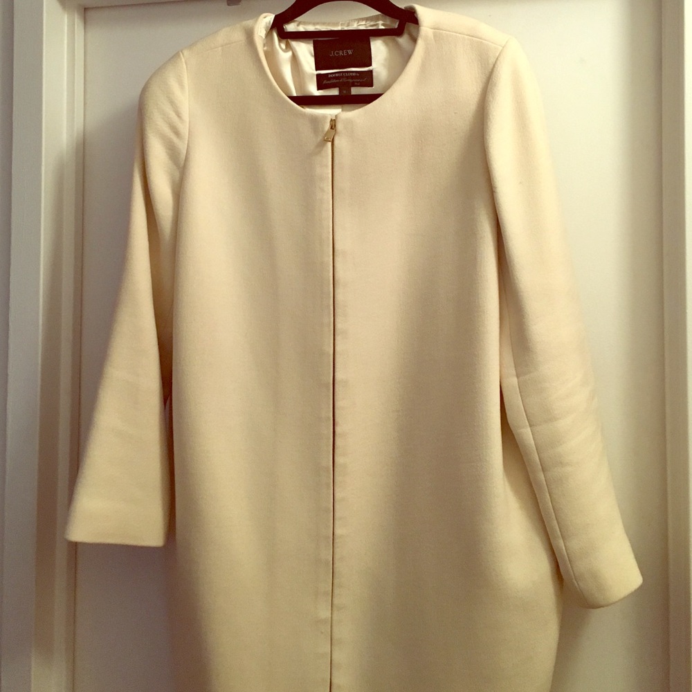 J.Crew Ladies Ivory coat in Sz 16